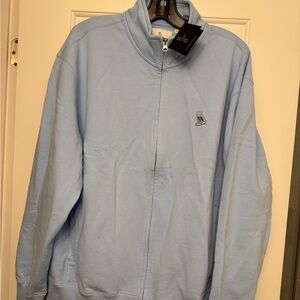 OVO Blue Zip Up Sweater with High Collar